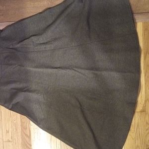 Dana buchman grey skirt, below knee/mid-calf